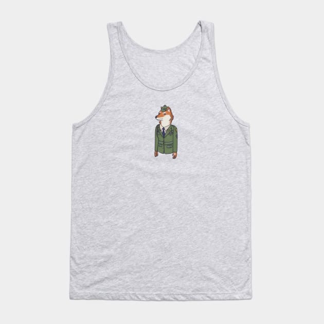 Military Shiba Inu Tank Top by relaxthehounds